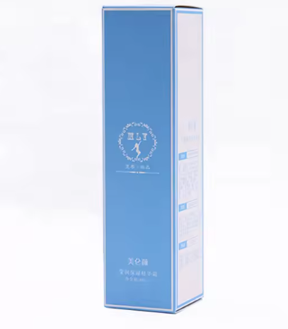 批发定制标志化妆品护肤包装盒易折叠顶部化妆品奶油盒